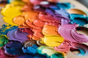 Mélange de couleurs de peinture : Les mélanges de matières colorées